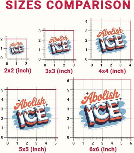 3 Pcs Abolish ICE Sticker – Retro Typography Vinyl Decal for Laptop, Water Bottle, Skateboard, Journal, Car, Aesthetic Protest Quote Sticker, Waterproof Political Art Design in Saudi Arabia