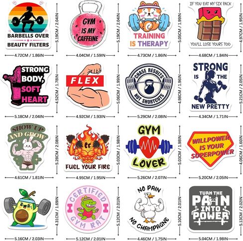 SigyoJeom 200PCS Gym Stickers, Waterproof Workout Motivation Stickers for Water Bottles Laptops Planners, Fitness & Weightlifting Vinyl Decals, Gym Gifts for Women Men in Kuwait