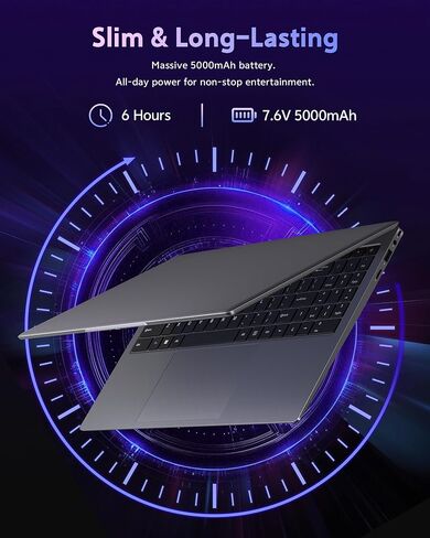 كمبيوتر محمول 16 جيجابايت رام - وحدة المعالجة المركزية Pentium 6500Y (Beat N5095، حتى 3.4 جيجا هرتز)، أجهزة كمبيوتر محمولة مع 256 جيجابايت SSD، شاشة 15.6 بوصة FHD IPS، نوع C، USB 3.2، HDMI، عمر بطارية طويل in Kuwait