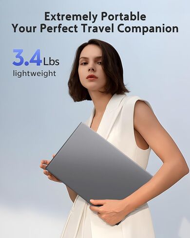 كمبيوتر محمول 16 جيجابايت رام - وحدة المعالجة المركزية Pentium 6500Y (Beat N5095، حتى 3.4 جيجا هرتز)، أجهزة كمبيوتر محمولة مع 256 جيجابايت SSD، شاشة 15.6 بوصة FHD IPS، نوع C، USB 3.2، HDMI، عمر بطارية طويل in Kuwait