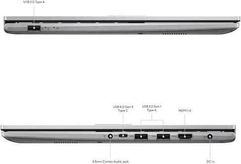 ASUS Vivobook Laptop 15.6" FHD Touchscreen | 10-Core Intel 7 150U | Intel Iris Xe Graphics | Webcam | Backlit |Silver | 16GB RAM | 1024GB SSD | Windows 11 Home | Bundle with Stylus Pen in Saudi Arabia