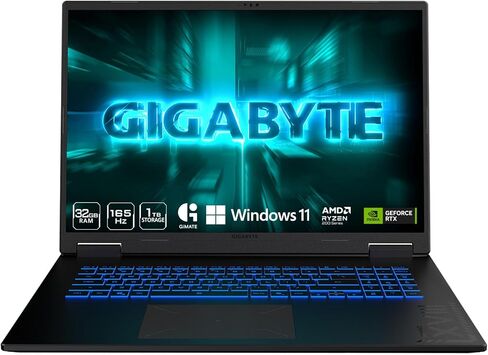 كمبيوتر محمول للألعاب GIGABYTE Gaming A18 - 165 هرتز 2560x1600 WQXGA - NVIDIA GeForce RTX 5070 - AMD Ryzen 7 260-1 تيرابايت SSD مع ذاكرة الوصول العشوائي DDR5 سعة 32 جيجابايت - Windows 11 Home - أسود فولاذي in Saudi Arabia