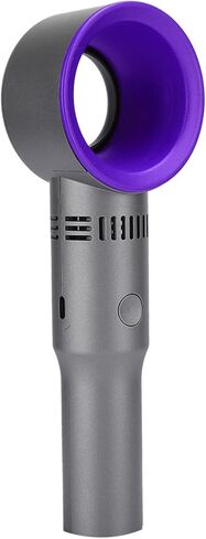 مروحة محمولة قابلة للشحن عبر USB بدون شفرات، تحكم مريح بثلاث سرعات للمنزل والخارج، أزرق (بنفسجي) in Kuwait