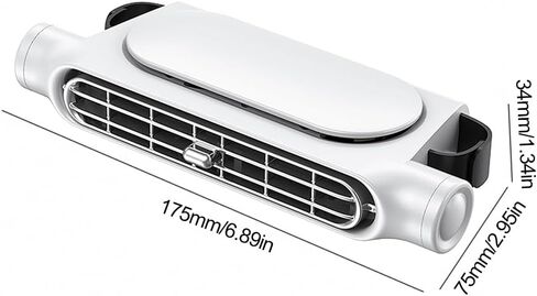 مروحة تبريد مسند الرأس الخلفي للسيارة تعمل بمنفذ USB (أبيض) in Kuwait