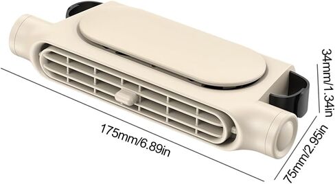 مروحة تبريد مسند الرأس الخلفي للسيارة تعمل بمنفذ USB (أبيض) in Kuwait