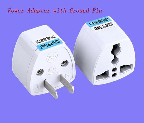 US Plug Adapter,3 Pack American Outlet Adapter (White),UK, Canada, Mexico,Europe,Australia,India,China,Japan to USA,Travel Plug Converter with Ground Pin in Saudi Arabia