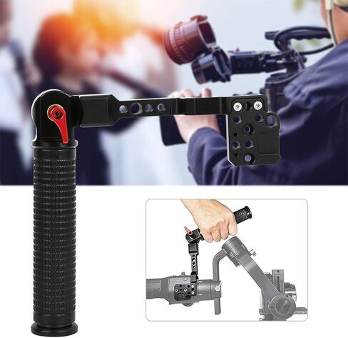 مقبض BRRNOO Gimbal، مقبض يدوي قابل للطي، مقبض محمول، ملحقات مثبتة من سبائك الألومنيوم باللون الأسود للاستخدام الخارجي من أجل RoninS/RoninSC in Kuwait