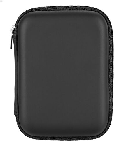 Dioche EVA Case Shockproof Hard Drive Carrying Case Pouch Bag for 2.5 Inch External Hard Drive Storage with PU Material Silver Black Rose Red Blue Red Optional in Saudi Arabia