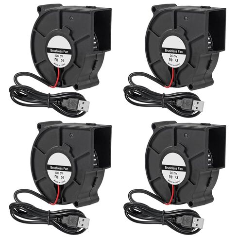 4 قطعة 75x30 مللي متر منفاخ مروحة التبريد التوربينات مروحة الطرد المركزي 5 فولت فرش USB كم تحمل/محمل كروي مزدوج 2 دبوس مروحة كمبيوتر متعددة الاستخدام in Saudi Arabia