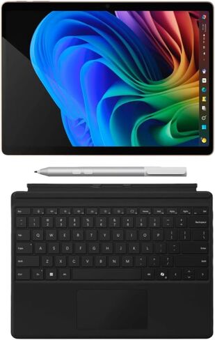 حزمة كمبيوتر Microsoft Surface Pro 11 Copilot PC، تابلت بشاشة لمس 13 بوصة 2.8K مع لوحة مفاتيح سوداء وقلم أعمال، Snapdragon X Plus، ذاكرة وصول عشوائي 16 جيجابايت، 512 جيجابايت SSD، Win 11 Pro، Dune (متجدد) in Kuwait