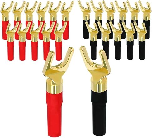 Gold Plated 4mm Banana Audio Speaker Cable Connector 24 Pieces Set Banana Connector Audio Speaker Connector(8 Pieces) in Saudi Arabia