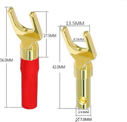 Gold Plated 4mm Banana Audio Speaker Cable Connector 24 Pieces Set Banana Connector Audio Speaker Connector(8 Pieces) in Saudi Arabia