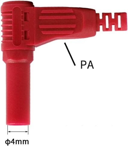10PCS 4MM Right Angle 90 Degree Banana Safety Welding Assembly Test Leads Connectors J.10039(5 red 5 Black) in Saudi Arabia