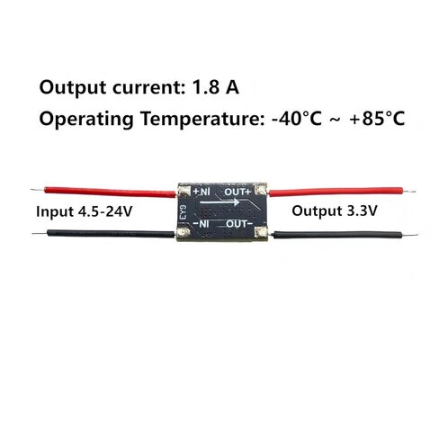 5pcs 3.3V Buck Converter Module, DC 4.5-24V to 3.3V Voltage Regulator, Mini Power Supply, Suitable for 9V/12V/24V Conversion (3.3V-DC) in Saudi Arabia