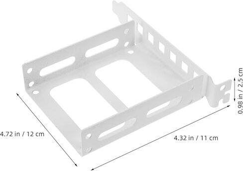 Metal Hard Drive Mounting Bracket for PCI Slot Rear Panel Dual Compatibility with SSD Drive Easy Installation Computer Hard Drive Tray with Enhanced Airflow for Organized Storage in Saudi Arabia