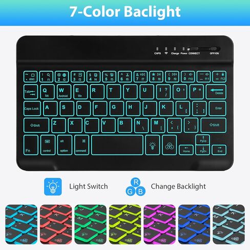 Keyboard Case for iPad mini 7 (A17 Pro) 2024 & Mini 6 2021, 8.3 Inch Tablet Keyboard Cases with Pencil Holder, Auto Sleep/Wake, Detachable Keyboard Cover for iPad mini 7th/6th Gen, Black in Saudi Arabia