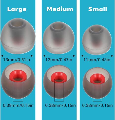 72Pcs Earbud Replacement Tips Soft Silicone Earbuds Tips 3 Sizes S/M/L Headphone Earbud Covers Fit Most in-Ear Earbuds(6 Colors) in Saudi Arabia