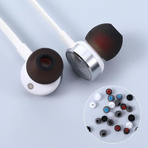 72Pcs Earbud Replacement Tips Soft Silicone Earbuds Tips 3 Sizes S/M/L Headphone Earbud Covers Fit Most in-Ear Earbuds(6 Colors) in Saudi Arabia