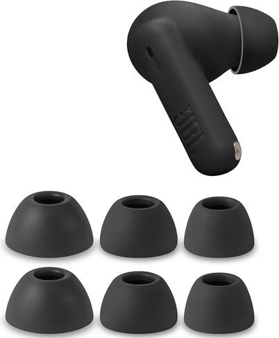 أطراف أذن من السيليكون من Geiomoo لجهاز JBL Vibe Beam 2، JBL Vibe Beam، وسائد أذن بديلة (أبيض، L/M/S) in Kuwait