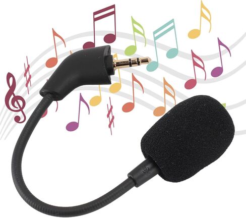 YUYTE Replacement Microphone, 3.5mm Gold Plated Bent Plug Boom Mic with Foam Cover for Cloud II Wired Headset, Detachable Directional Noise Cancelling in Saudi Arabia