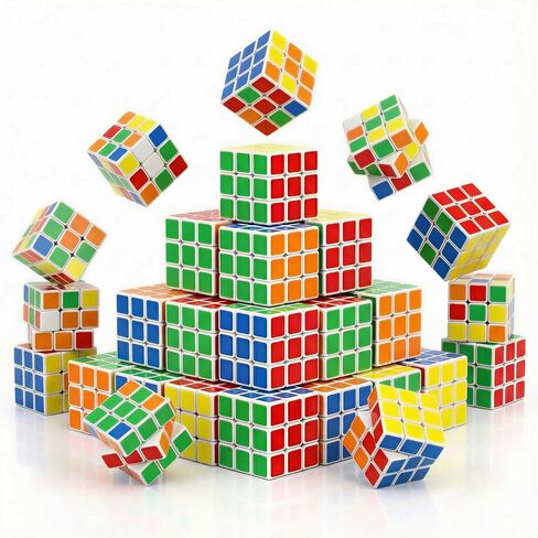 36 حزمة من أحجية مكعبات السرعة الصغيرة المفضلة للحفلات للأطفال - دوران سلس 1.18 بوصة 3 × 3 ألعاب ذهنية لجوائز الفصل الدراسي، ألعاب صندوق الكنز، حشو بيض عيد الفصح، هدايا عيد الحب وحشوات حقائب الهدايا الجيدة in Kuwait