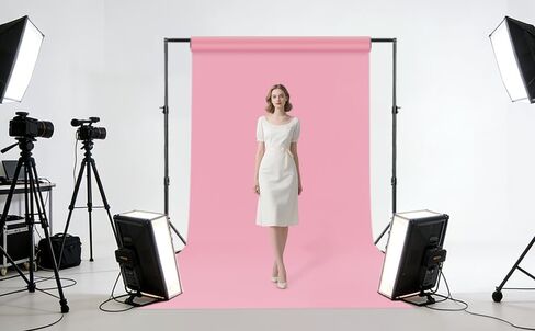 YSKE-Seamless Pink Paper Backdrop Roll for Photography,Photo Background,and Photoshoot Cover–Roll of Paper with Backdrop Cover for Background Stand,Thick Anti-Wrinkle Matte(106.9''x36' Pink) in Saudi Arabia