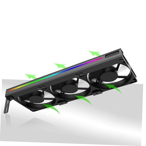 مروحة تبريد Argb RGB لبطاقة الرسومات، مبرد فتحة Pci صامت 5 فولت 3 سنون، مروحة حالة كمبيوتر صغيرة لتبديد الحرارة لبطاقة رسومات الكمبيوتر المكتبي in Kuwait