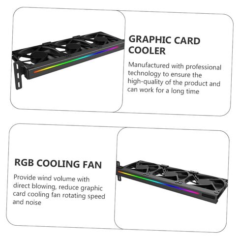 مروحة تبريد Argb RGB لبطاقة الرسومات، مبرد فتحة Pci صامت 5 فولت 3 سنون، مروحة حالة كمبيوتر صغيرة لتبديد الحرارة لبطاقة رسومات الكمبيوتر المكتبي in Kuwait