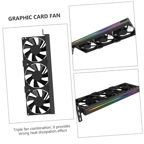 مروحة تبريد Argb RGB لبطاقة الرسومات، مبرد فتحة Pci صامت 5 فولت 3 سنون، مروحة حالة كمبيوتر صغيرة لتبديد الحرارة لبطاقة رسومات الكمبيوتر المكتبي in Kuwait