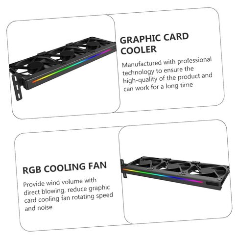 NOLITOY Argb Gpu مروحة تبريد 5 فولت صامت 3 دبوس موصل بطاقة الفيديو برودة للكمبيوتر المكتبي بطاقة الرسومات تبديد الحرارة in Kuwait