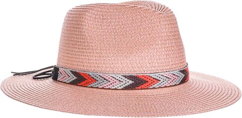 Panama Jack Women's Safari Hat - Woven Aztec Band, Paper Braid Straw, 3" Big Brim in Saudi Arabia