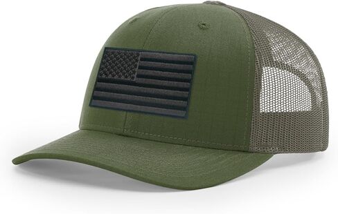 Joe's USA Richardson 112 Trucker Hat - Structured Six Panel Richardson Premium Tactical USA Flag Caps in Saudi Arabia