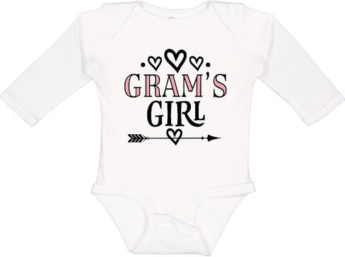 inktastic Grams Girl Grandchild Long Sleeve Creeper in Saudi Arabia