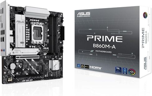 ASUS Prime B860M-A Intel mATX Motherboard, 7+1+1+1 80A DrMOS Power Stages, DDR5, PCIe 5.0, 2xM.2 Slots, Realtek 2.5Gb Ethernet, Dual DisplayPort, HDMI,Rear USB 20Gbps Type-C in Saudi Arabia