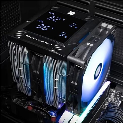 PA120 مبرد وحدة المعالجة المركزية الرقمي 6 أنابيب الحرارة 120 مم ARGB مشعاع تبريد الهواء يدعم LGA1851/1700/115x AM4/AM5 in Kuwait