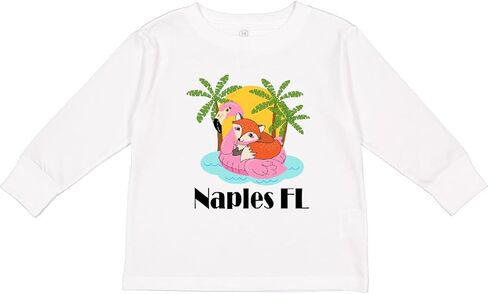تي شيرت Inktastic Naples Florida Beach Vacation للأطفال الصغار بأكمام طويلة in Kuwait