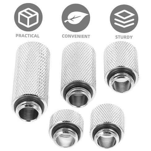 ARTIBETTER 2sets Computer Water Cooling System Extender Fitting Male to Female Coupler Brass Material Chrome Plated for Water Coolers in Kuwait