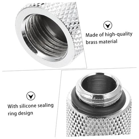 ARTIBETTER 2sets Computer Water Cooling System Extender Fitting Male to Female Coupler Brass Material Chrome Plated for Water Coolers in Kuwait