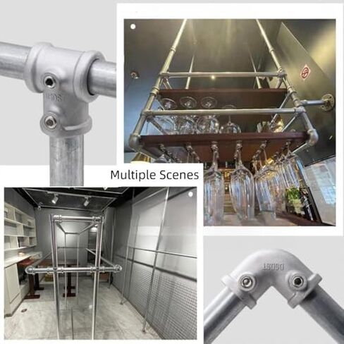 Circular tubing Fitting Connector, DIY Frame Fastener Elbow for Tubing Joints(3/4''- B) in Saudi Arabia