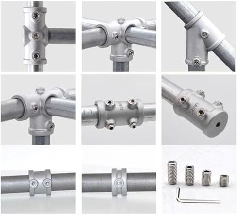 Circular tubing Fitting Connector, DIY Frame Fastener Elbow for Tubing Joints(3/4''- B) in Saudi Arabia