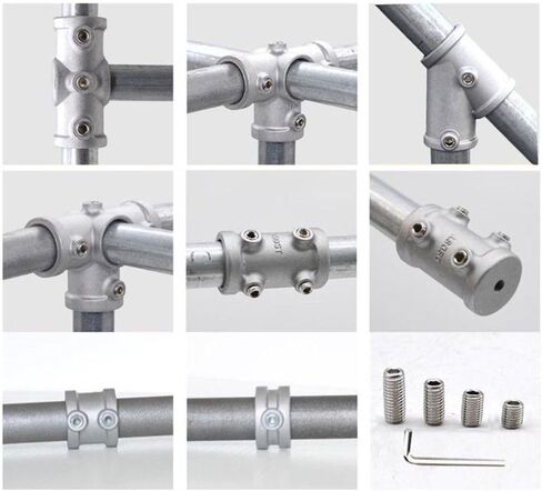 Circular tubing Fitting Connector, DIY Frame Fastener Elbow for Tubing Joints(3/4''- B) in Saudi Arabia
