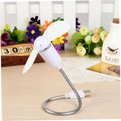 Kisangel 5pcs USB Mini Fans مرنة صغيرة مكتب مراوح التبريد هادئة لأجهزة الكمبيوتر المحمول سطح المكتب مكتب استخدام لون عشوائي in Saudi Arabia
