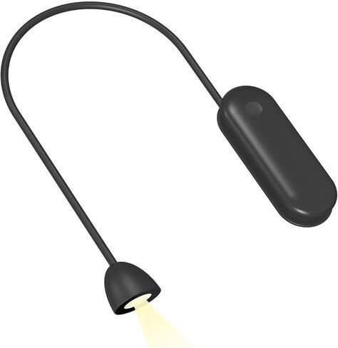LED Reading Light, Foldable Neck Lamp with 3 Brightness Levels and 1800mAh Battery, Hands Free Flashlight for Studying, Repairs, Reading (Black) in Saudi Arabia
