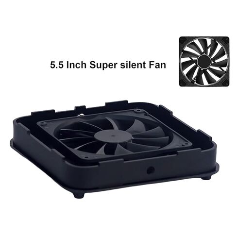 Mac mini Mount, Mini Cooling Fan Design, Super Strong Wind Modification Chassis, Equipped with 5.5 Inches Silent Fan for Heat Sink, & USB Powered Supply, Black Shell in Kuwait
