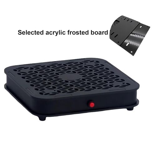 Mac mini Mount, Mini Cooling Fan Design, Super Strong Wind Modification Chassis, Equipped with 5.5 Inches Silent Fan for Heat Sink, & USB Powered Supply, Black Shell in Kuwait