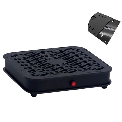 Mac mini Mount, Mini Cooling Fan Design, Super Strong Wind Modification Chassis, Equipped with 5.5 Inches Silent Fan for Heat Sink, & USB Powered Supply, Black Shell in Kuwait