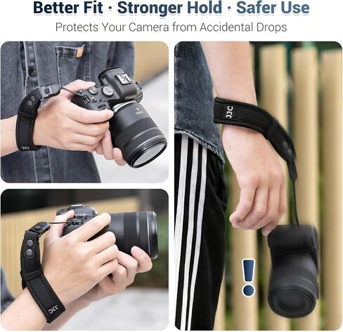Upgraded Quick Release Soft Neoprene Camera Hand Wrist Strap for Canon EOS R50 V R50V R100 R7 R8 R10 R5 R6 Mark II III R6M3 A7 V IV III A7V A7IV A7III A7M5 Lumix ZS99 A6700 & More Mirrorless Cameras in Saudi Arabia