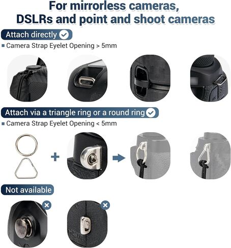 Upgraded Quick Release Soft Neoprene Camera Hand Wrist Strap for Canon EOS R50 V R50V R100 R7 R8 R10 R5 R6 Mark II III R6M3 A7 V IV III A7V A7IV A7III A7M5 Lumix ZS99 A6700 & More Mirrorless Cameras in Saudi Arabia