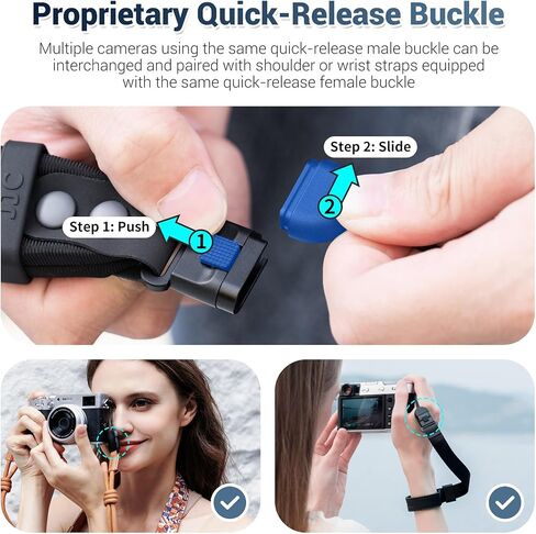 Upgraded Quick Release Soft Neoprene Camera Hand Wrist Strap for Canon EOS R50 V R50V R100 R7 R8 R10 R5 R6 Mark II III R6M3 A7 V IV III A7V A7IV A7III A7M5 Lumix ZS99 A6700 & More Mirrorless Cameras in Saudi Arabia