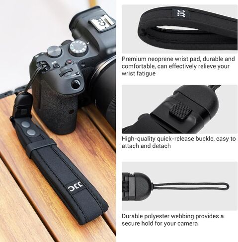 Upgraded Quick Release Soft Neoprene Camera Hand Wrist Strap for Canon EOS R50 V R50V R100 R7 R8 R10 R5 R6 Mark II III R6M3 A7 V IV III A7V A7IV A7III A7M5 Lumix ZS99 A6700 & More Mirrorless Cameras in Saudi Arabia